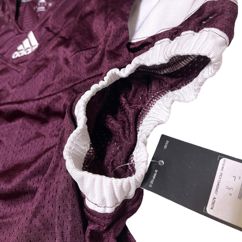 Adidas Men's Press Coverage Football Jersey Burgundy Climalite - Picture 6 of 9